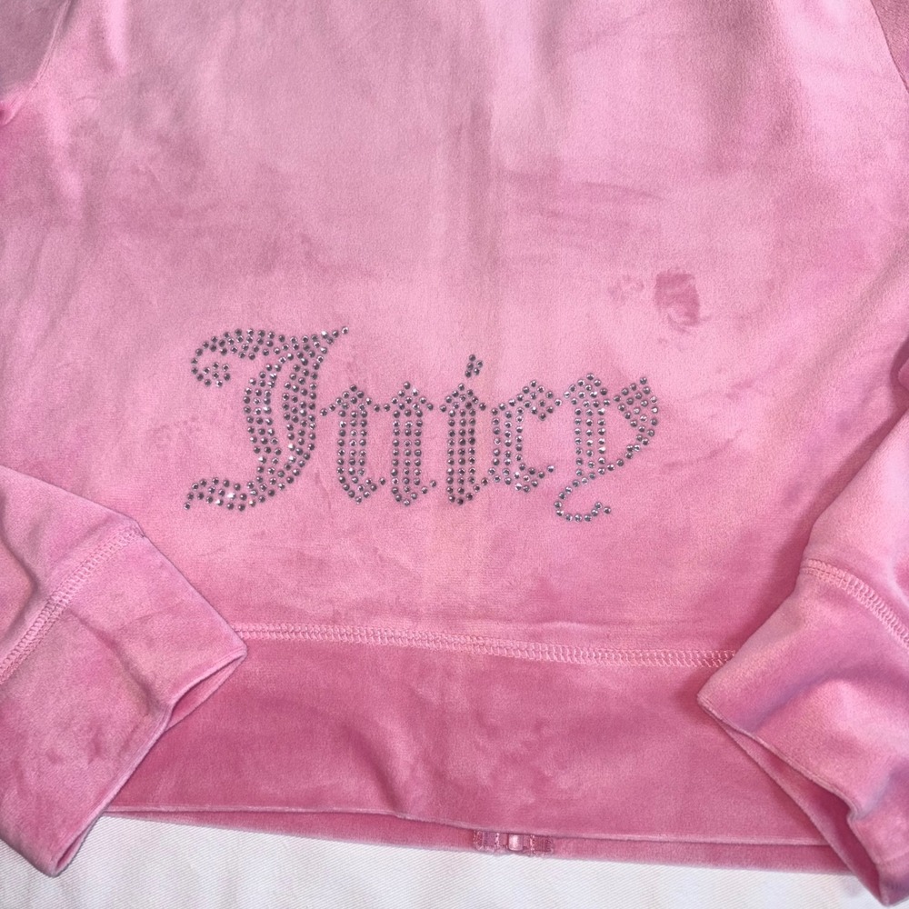 Juicy Couture Velour Tracksuit Large Rose Pink NEW Rhinestone Logo Y2K Set - Picture 11 of 11
